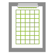 green icon of golf score card