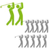 green icon of golf score card